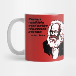 Karl Marx: Throat Punch (red) Mug